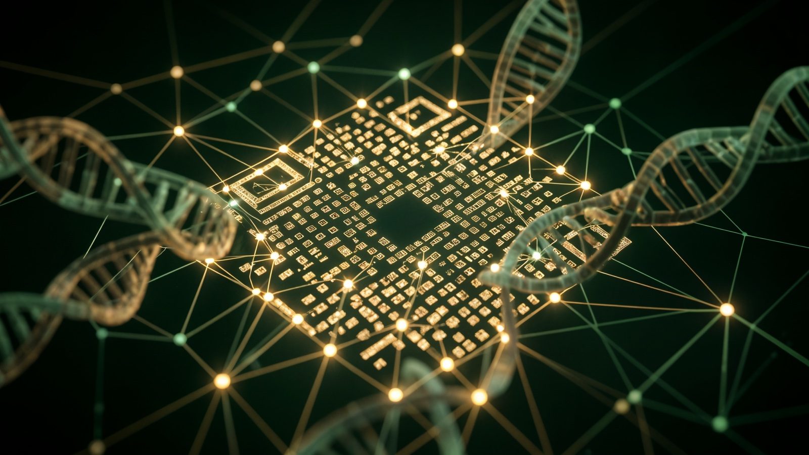 Illustration: a transcriptome rendered as an RNA QR code